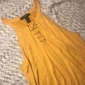 Mustard Flowy tie up